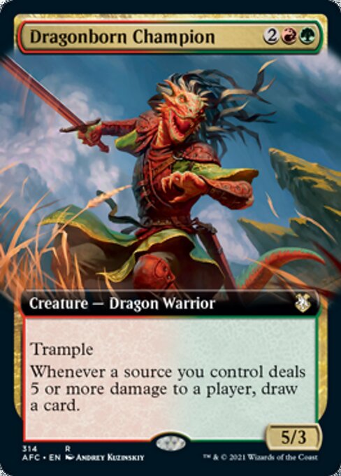 Dragonborn Champion (Extended Art) (Commander 2021 Forgotten Realms) Near Mint