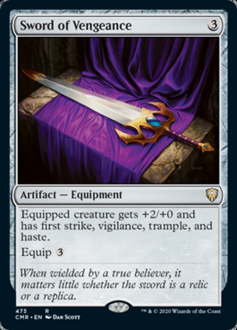 Sword of Vengeance (Commander 2020 Commander Legends) Light Play