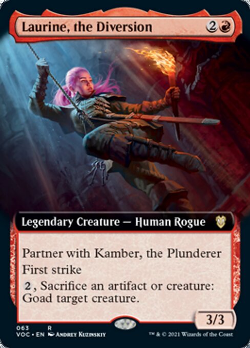 Laurine, the Diversion (Extended Art) (Commander 2021 Crimson Vow) Near Mint
