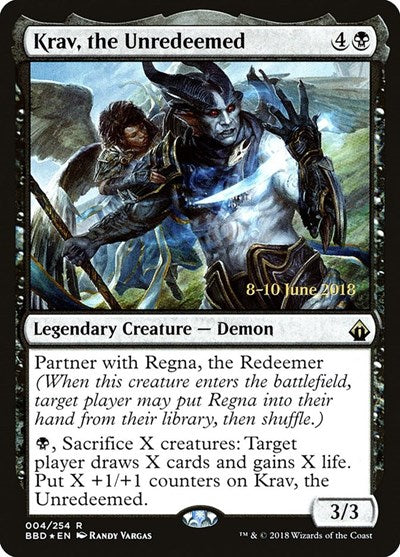 Krav, the Unredeemed (Promos: Launch Party and Release Event) Near Mint Foil
