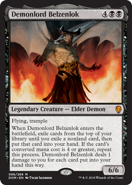 Demonlord Belzenlok (Dominaria) Near Mint Foil