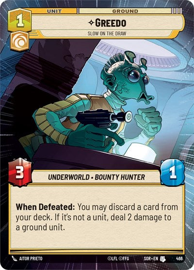 Greedo Slow on the Draw (Hyperspace) (Spark of Rebellion) Near Mint