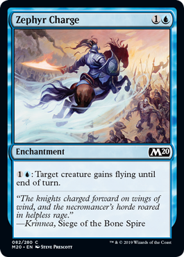 Zephyr Charge (Magic 2020 Core Set) Light Play Foil