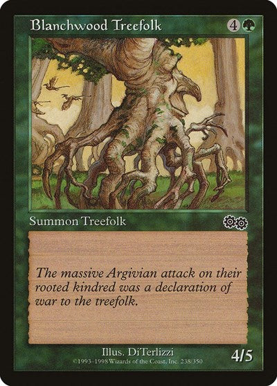 Blanchwood Treefolk (Urza's Saga) Light Play