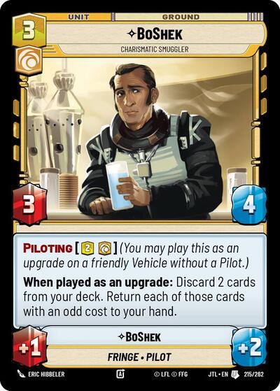 BoShek Charismatic Smuggler (Jump to Lightspeed) Near Mint