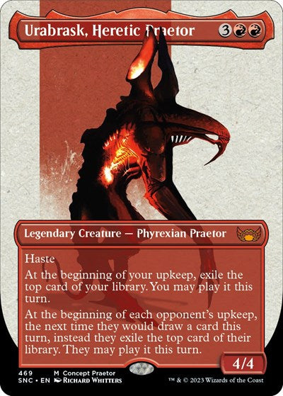 Urabrask, Heretic Praetor (Concept Praetor) (Step-And-Compleat Foil) (Phyrexia: All Will Be One) Light Play Foil