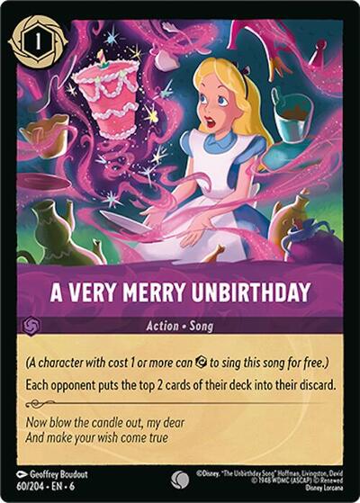 A Very Merry Unbirthday (Azurite Sea) Near Mint Cold Foil