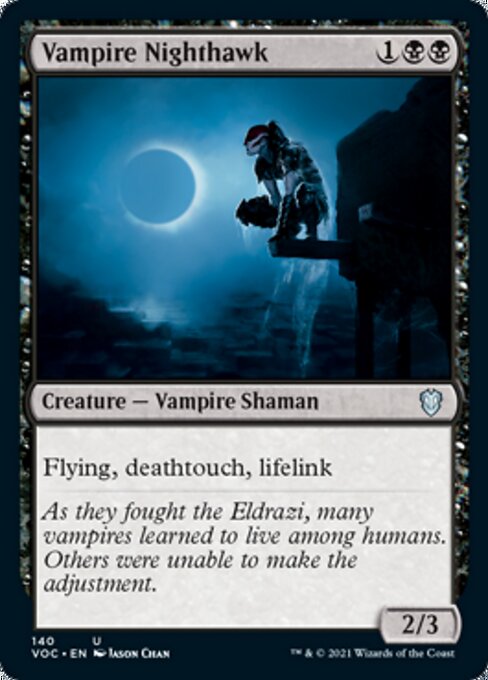 Vampire Nighthawk (Commander 2021 Crimson Vow) Light Play