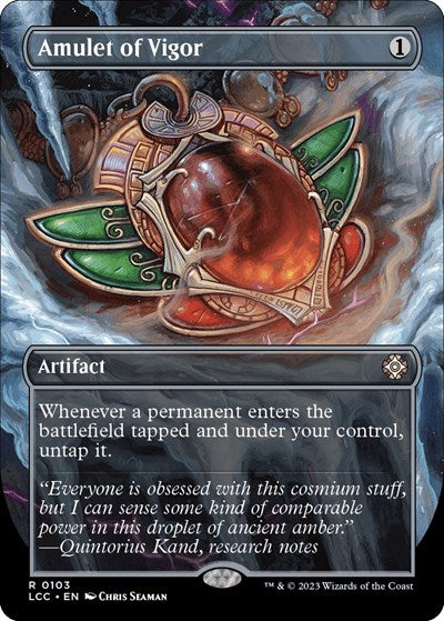 Amulet of Vigor (Borderless) (Commander: The Lost Caverns of Ixalan) Light Play