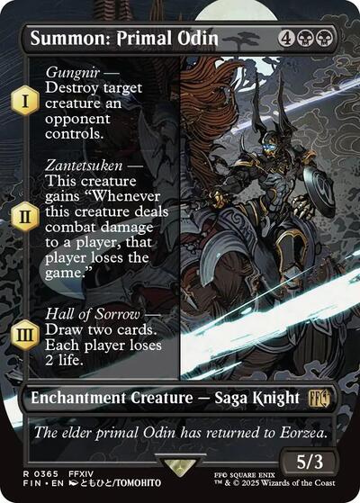 Summon: Primal Odin (Borderless) (Universes Beyond: FINAL FANTASY) Near Mint