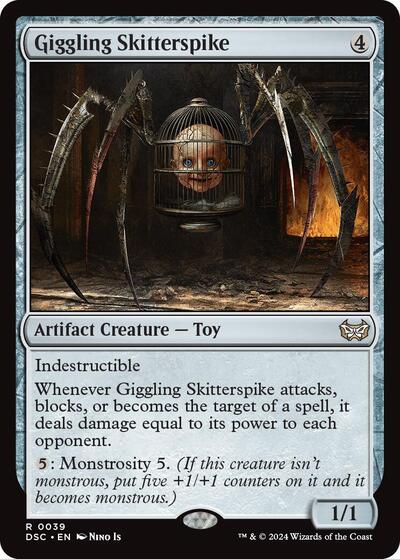 Giggling Skitterspike (Commander: Duskmourn: House of Horror) Light Play