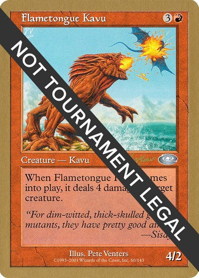 Flametongue Kavu - 2002 Sim Han How (PLS) (World Championship Decks) Medium Play