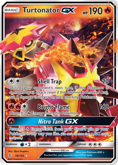Turtonator GX (SM - Guardians Rising) Light Play Holofoil