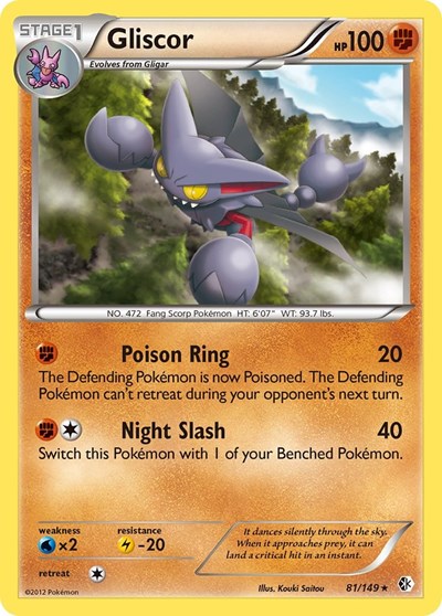Gliscor (Boundaries Crossed) Light Play Holofoil