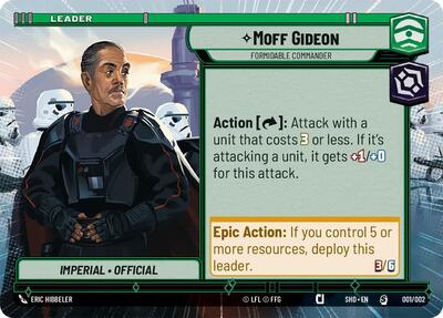 Moff Gideon Formidable Commander (Hyperspace) (Prerelease Promos) Near Mint