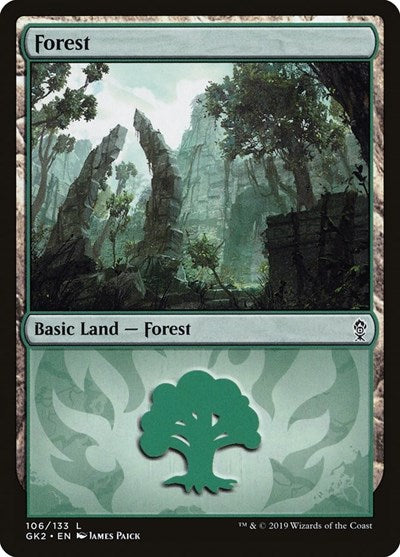 Forest (106) (Ravnica Allegiance: Guild Kits) Light Play