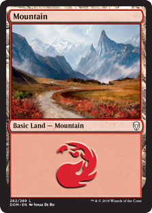 Mountain (262) (Dominaria) Light Play