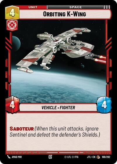 Orbiting K-Wing (Jump to Lightspeed) Near Mint