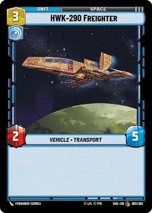 HWK-290 Freighter (Shadows of the Galaxy) Near Mint Foil
