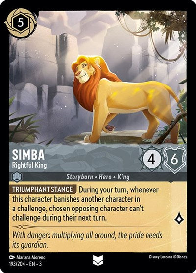 Simba - Rightful King (Into the Inklands) Near Mint Cold Foil