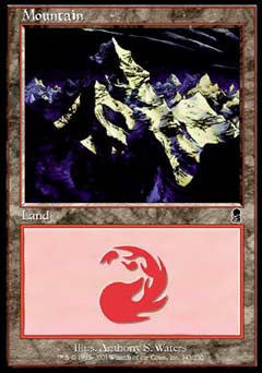 Mountain (343) (Odyssey) Heavy Play Foil