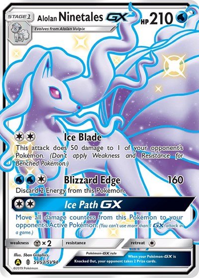 Alolan Ninetales GX (Hidden Fates: Shiny Vault) Near Mint Holofoil