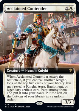 Acclaimed Contender (Extended Art) (Throne of Eldraine) Light Play Foil