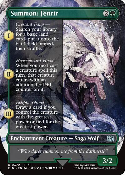 Summon: Fenrir (Borderless) (Universes Beyond: FINAL FANTASY) Near Mint