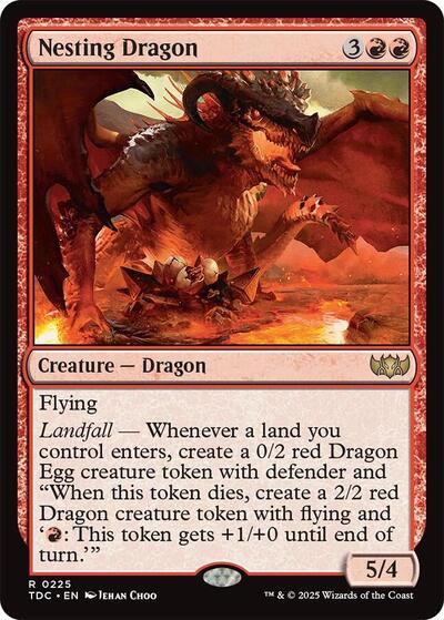 Nesting Dragon (Commander: Tarkir: Dragonstorm) Light Play