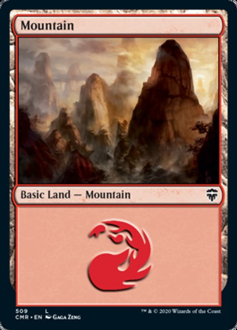Mountain (509) (Commander 2020 Commander Legends) Light Play