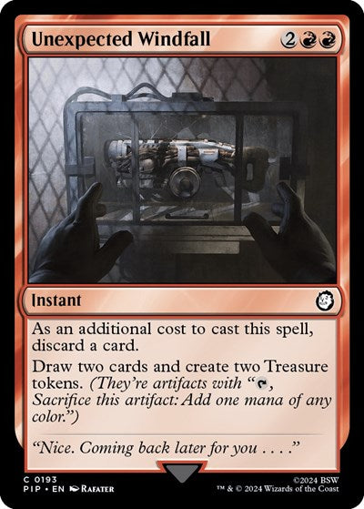 Unexpected Windfall (Universes Beyond: Fallout) Light Play Foil