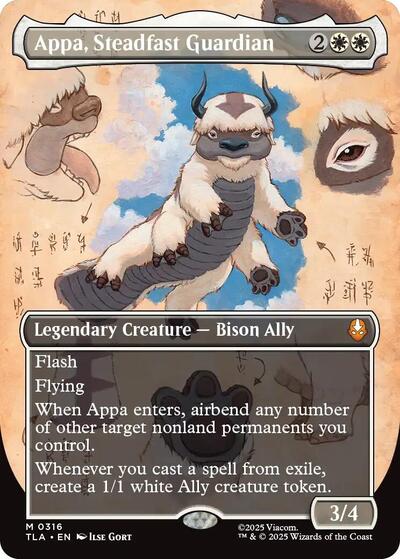 Appa, Steadfast Guardian (Borderless) (Avatar: The Last Airbender) Light Play