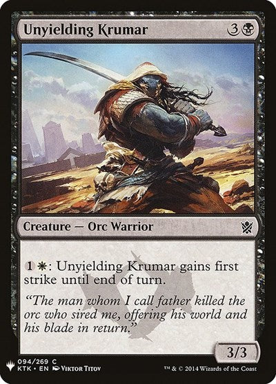 Unyielding Krumar (Mystery Booster) Near Mint