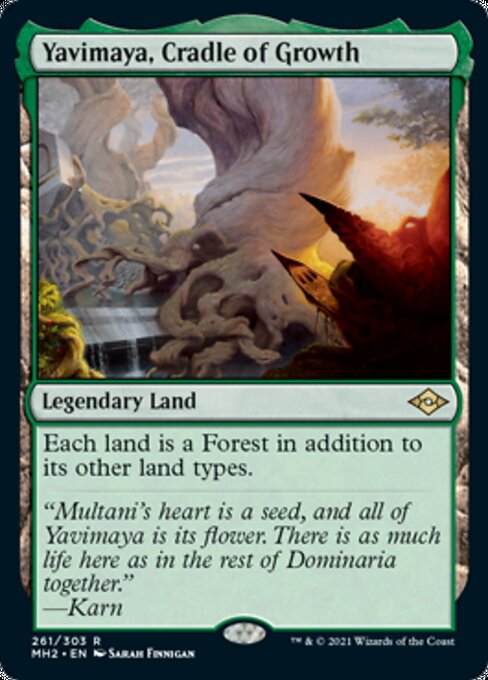 Yavimaya, Cradle of Growth (Modern Horizons 2) Heavy Play Foil