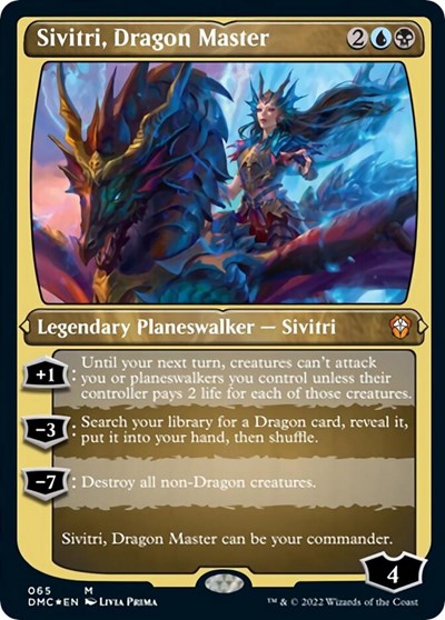 Sivitri, Dragon Master (Foil Etched) (Commander: Dominaria United) Medium Play Foil