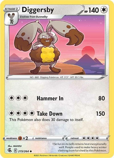 Diggersby (SWSH08: Fusion Strike) Light Play Reverse Holofoil