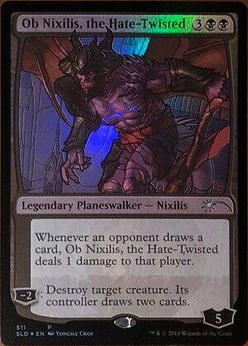 Ob Nixilis the Hate-Twisted Stained Glass (Secret Lair) Light Play Foil