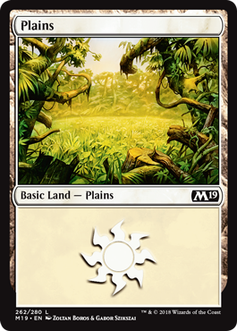 Plains (262) (Magic 2019 Core Set) Light Play Foil