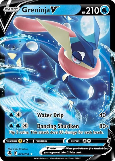 Greninja V (SWSH08: Fusion Strike) Near Mint Holofoil