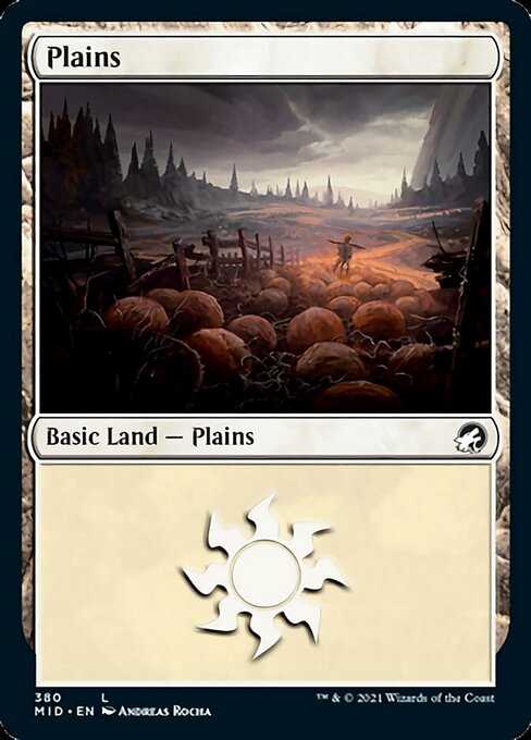 Plains (380) (Innistrad: Midnight Hunt) Light Play Foil