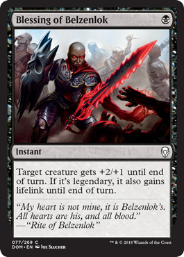 Blessing of Belzenlok (Dominaria) Light Play
