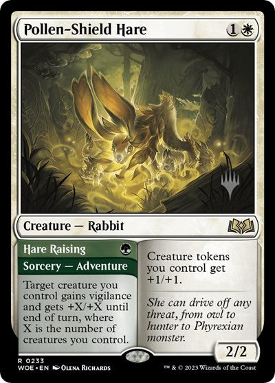 Pollen-Shield Hare (Promo Pack: Wilds of Eldraine) Near Mint Foil