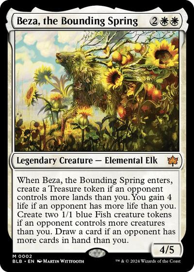 Beza, the Bounding Spring (Bloomburrow) Near Mint Foil