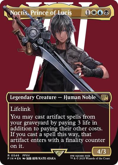 Noctis, Prince of Lucis (Borderless) (Surge Foil) (Universes Beyond: FINAL FANTASY) Near Mint Foil