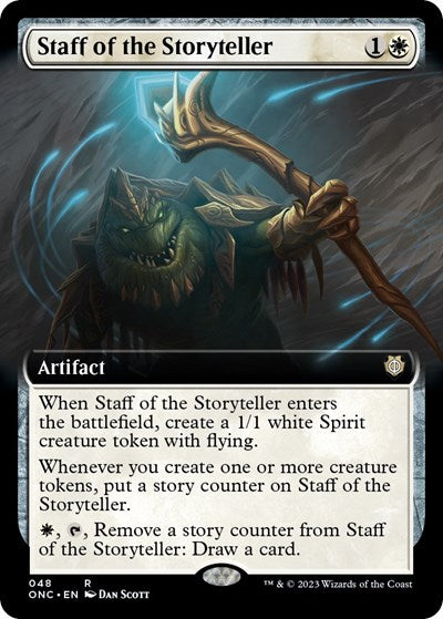 Staff of the Storyteller (Extended Art) (Commander: Phyrexia: All Will Be One) Near Mint