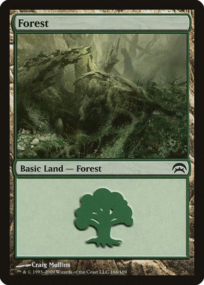 Forest (166) (Planechase) Light Play