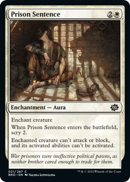 Prison Sentence (The Brothers' War) Light Play Foil