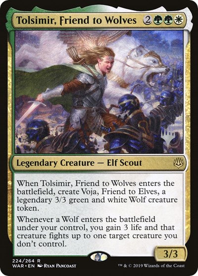 Tolsimir, Friend to Wolves (Promo Pack: Throne of Eldraine) Light Play