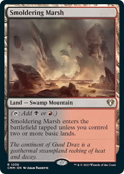 Smoldering Marsh (Commander Masters) Light Play