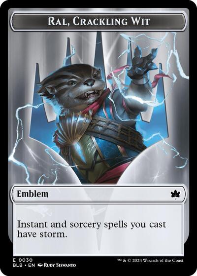 Emblem - Ral, Crackling Wit (Bloomburrow) Near Mint